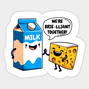 Milk and cheese best Buddies Sticker